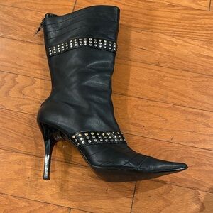 Black Studded Women's Boots